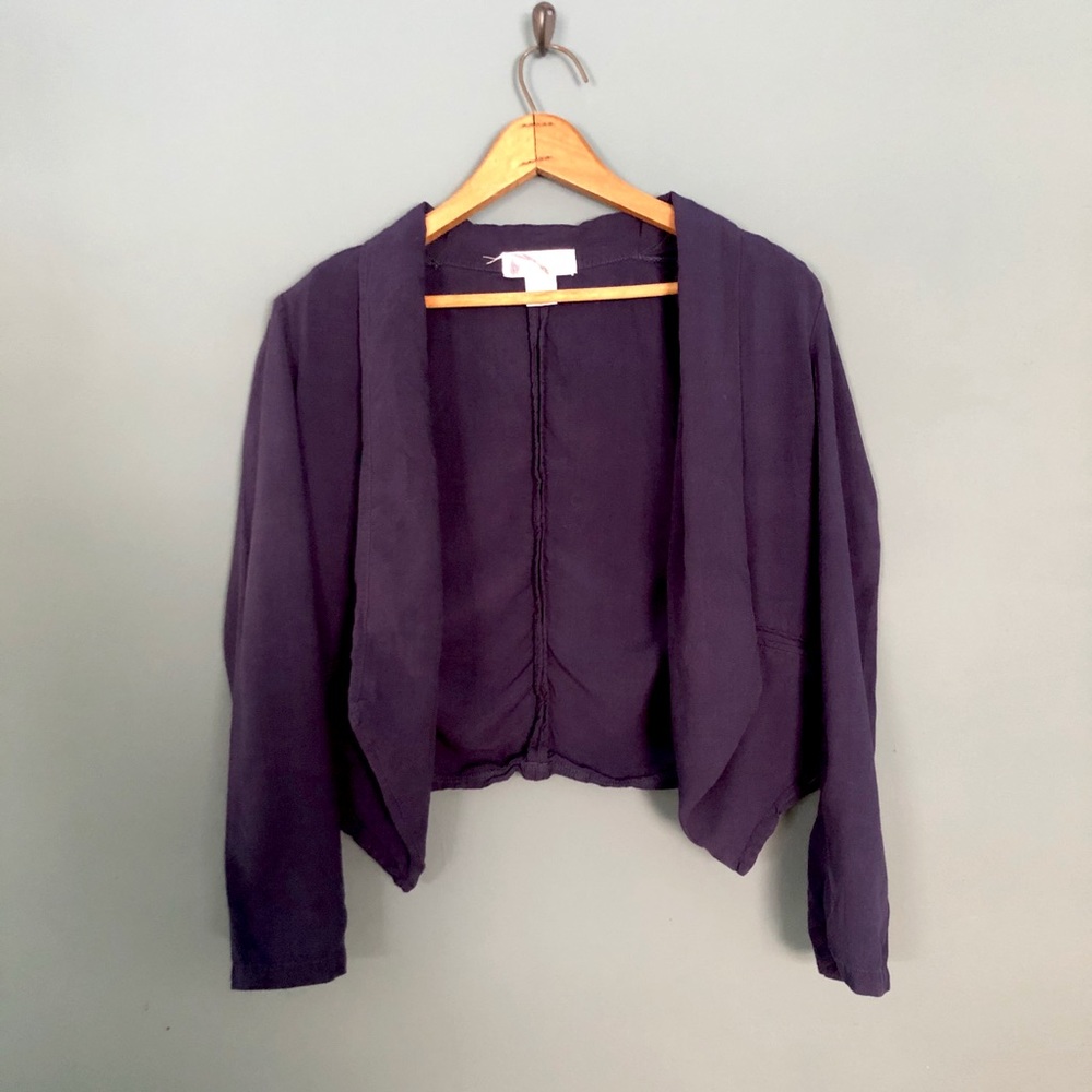 Unstructured cropped blazer